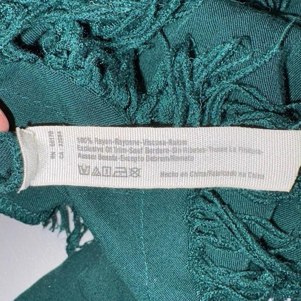 Free People Dark Green Asymmetrical Slip Dress - Picture 8 of 9